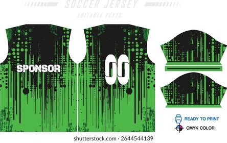 Design de padrão de camisa de futebol. Padrão abstrato no fundo azul para o kit de futebol, kit de futebol, bicicleta, e-sport, basquete, modelo de t-shirt mockup. Padrão de tecido. Resumo.