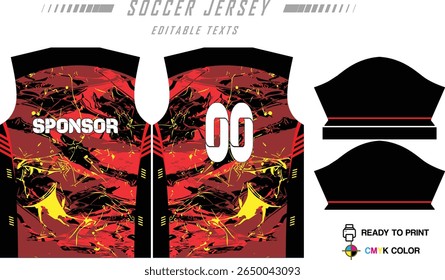 Design de padrão de camisa de futebol. Padrão abstrato no fundo azul para o kit de futebol, kit de futebol, bicicleta, e-sport, basquete, modelo de t-shirt mockup. Padrão de tecido. Resumo.