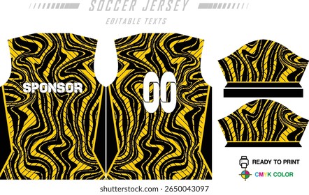 Design de padrão de camisa de futebol. Padrão abstrato no fundo azul para o kit de futebol, kit de futebol, bicicleta, e-sport, basquete, modelo de t-shirt mockup. Padrão de tecido. Resumo.