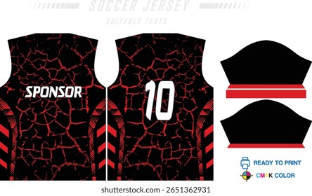 Design de padrão de camisa de futebol. Padrão abstrato no fundo azul para o kit de futebol, kit de futebol, bicicleta, e-sport, basquete, modelo de t-shirt mockup. Padrão de tecido. Fundo abstrato