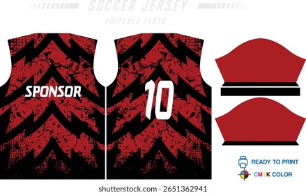 Design de padrão de camisa de futebol. Padrão abstrato no fundo azul para o kit de futebol, kit de futebol, bicicleta, e-sport, basquete, modelo de t-shirt mockup. Padrão de tecido. Fundo abstrato
