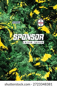 Diseño de patrón de jersey de fútbol. Patrón Abstractas en el fondo azul para el equipo de fútbol, equipo de fútbol, bicicleta, e-sport, baloncesto, Plantilla de la maqueta de la camiseta. Patrón de tela. Antecedentes Abstractas. Ilustración vectorial.