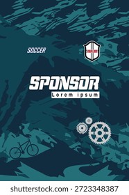 Diseño de patrón de jersey de fútbol. Patrón Abstractas en el fondo azul para el equipo de fútbol, equipo de fútbol, bicicleta, e-sport, baloncesto, Plantilla de la maqueta de la camiseta. Patrón de tela. Antecedentes Abstractas. Ilustración vectorial.