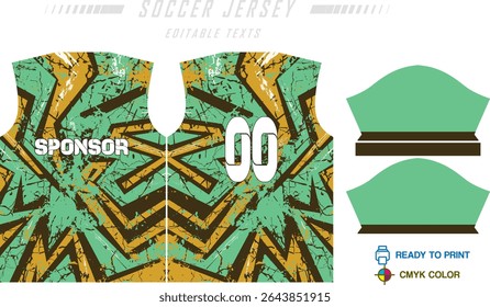 Fundo de projeto de padrão de camisa de futebol para kit de futebol, kit de futebol, bicicleta, e-sport, basquete, t-shirt modelo de maquete. Padrão de tecido. Resumo. Ilustração de vetor.