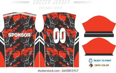 Fundo de projeto de padrão de camisa de futebol para kit de futebol, kit de futebol, bicicleta, e-sport, basquete, t-shirt modelo de maquete. Padrão de tecido. Resumo. Ilustração de vetor.