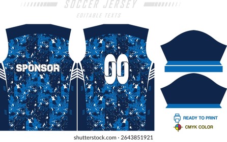 Fundo de projeto de padrão de camisa de futebol para kit de futebol, kit de futebol, bicicleta, e-sport, basquete, t-shirt modelo de maquete. Padrão de tecido. Resumo. Ilustração de vetor.