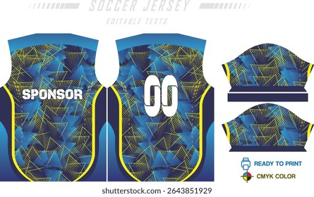 Fundo de projeto de padrão de camisa de futebol para kit de futebol, kit de futebol, bicicleta, e-sport, basquete, t-shirt modelo de maquete. Padrão de tecido. Resumo. Ilustração de vetor.