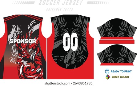 Fundo de projeto de padrão de camisa de futebol para kit de futebol, kit de futebol, bicicleta, e-sport, basquete, t-shirt modelo de maquete. Padrão de tecido. Resumo. Ilustração de vetor.