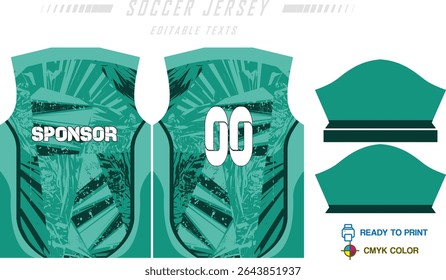 Fundo de projeto de padrão de camisa de futebol para kit de futebol, kit de futebol, bicicleta, e-sport, basquete, t-shirt modelo de maquete. Padrão de tecido. Resumo. Ilustração de vetor.