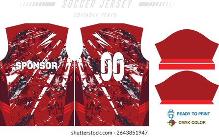 Fundo de projeto de padrão de camisa de futebol para kit de futebol, kit de futebol, bicicleta, e-sport, basquete, t-shirt modelo de maquete. Padrão de tecido. Resumo. Ilustração de vetor.