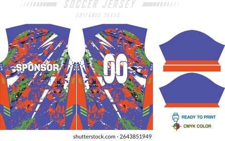 Fundo de projeto de padrão de camisa de futebol para kit de futebol, kit de futebol, bicicleta, e-sport, basquete, t-shirt modelo de maquete. Padrão de tecido. Resumo. Ilustração de vetor.