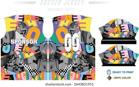 Fundo de projeto de padrão de camisa de futebol para kit de futebol, kit de futebol, bicicleta, e-sport, basquete, t-shirt modelo de maquete. Padrão de tecido. Resumo. Ilustração de vetor.