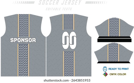 Fundo de projeto de padrão de camisa de futebol para kit de futebol, kit de futebol, bicicleta, e-sport, basquete, t-shirt modelo de maquete. Padrão de tecido. Resumo. Ilustração de vetor.