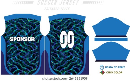 Fundo de projeto de padrão de camisa de futebol para kit de futebol, kit de futebol, bicicleta, e-sport, basquete, t-shirt modelo de maquete. Padrão de tecido. Resumo. Ilustração de vetor.