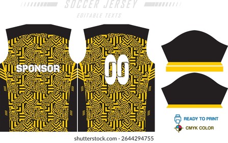 Fundo de projeto de padrão de camisa de futebol para kit de futebol, kit de futebol, bicicleta, e-sport, basquete, t-shirt modelo de maquete. Padrão de tecido. Resumo. Ilustração de vetor. 