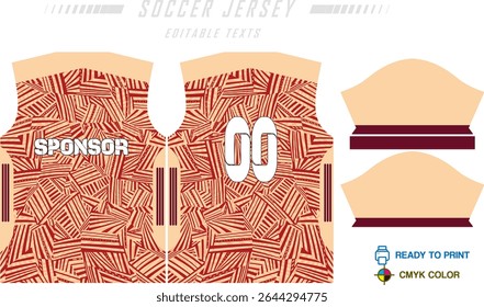 Fundo de projeto de padrão de camisa de futebol para kit de futebol, kit de futebol, bicicleta, e-sport, basquete, t-shirt modelo de maquete. Padrão de tecido. Resumo. Ilustração de vetor. 