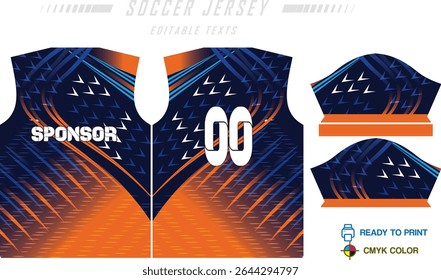 Fundo de projeto de padrão de camisa de futebol para kit de futebol, kit de futebol, bicicleta, e-sport, basquete, t-shirt modelo de maquete. Padrão de tecido. Resumo. Ilustração de vetor. 