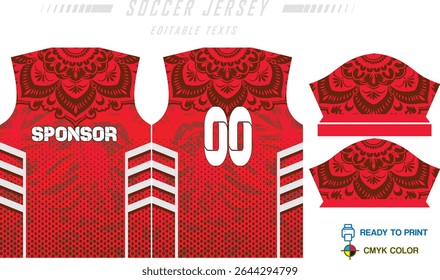 Fundo de projeto de padrão de camisa de futebol para kit de futebol, kit de futebol, bicicleta, e-sport, basquete, t-shirt modelo de maquete. Padrão de tecido. Resumo. Ilustração de vetor. 