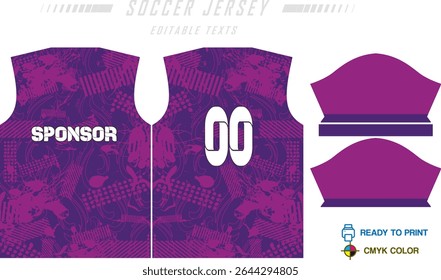 Fundo de projeto de padrão de camisa de futebol para kit de futebol, kit de futebol, bicicleta, e-sport, basquete, t-shirt modelo de maquete. Padrão de tecido. Resumo. Ilustração de vetor. 