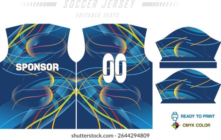 Fundo de projeto de padrão de camisa de futebol para kit de futebol, kit de futebol, bicicleta, e-sport, basquete, t-shirt modelo de maquete. Padrão de tecido. Resumo. Ilustração de vetor. 