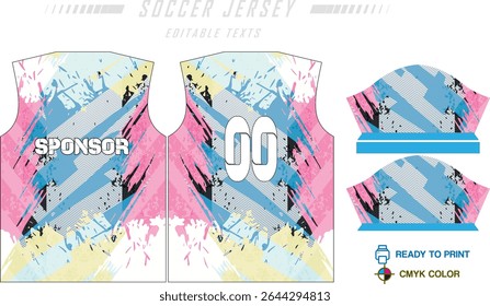 Fundo de projeto de padrão de camisa de futebol para kit de futebol, kit de futebol, bicicleta, e-sport, basquete, t-shirt modelo de maquete. Padrão de tecido. Resumo. Ilustração de vetor. 