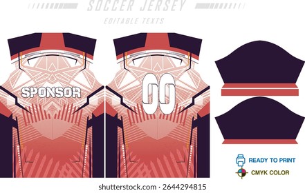 Soccer jersey pattern design background for soccer kit, football kit, bicycle, e-sport, basketball, t-shirt mockup template. Fabric pattern. Abstract background. Vector Illustration. 