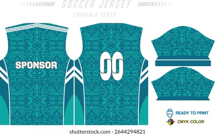 Fundo de projeto de padrão de camisa de futebol para kit de futebol, kit de futebol, bicicleta, e-sport, basquete, t-shirt modelo de maquete. Padrão de tecido. Resumo. Ilustração de vetor. 