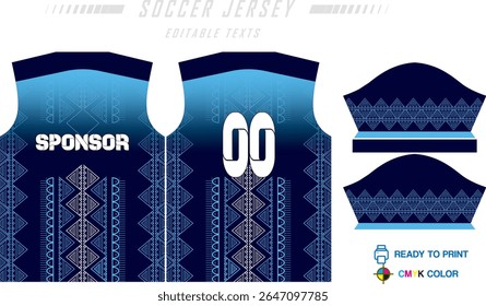 Fundo de projeto de padrão de camisa de futebol para kit de futebol, kit de futebol, bicicleta, e-sport, basquete, t-shirt modelo de maquete. Padrão de tecido. Resumo. Ilustração de vetor.