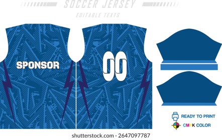 Fundo de projeto de padrão de camisa de futebol para kit de futebol, kit de futebol, bicicleta, e-sport, basquete, t-shirt modelo de maquete. Padrão de tecido. Resumo. Ilustração de vetor.