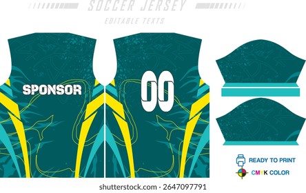 Fundo de projeto de padrão de camisa de futebol para kit de futebol, kit de futebol, bicicleta, e-sport, basquete, t-shirt modelo de maquete. Padrão de tecido. Resumo. Ilustração de vetor.