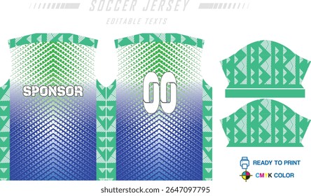 Fundo de projeto de padrão de camisa de futebol para kit de futebol, kit de futebol, bicicleta, e-sport, basquete, t-shirt modelo de maquete. Padrão de tecido. Resumo. Ilustração de vetor.