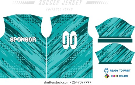 Fundo de projeto de padrão de camisa de futebol para kit de futebol, kit de futebol, bicicleta, e-sport, basquete, t-shirt modelo de maquete. Padrão de tecido. Resumo. Ilustração de vetor.