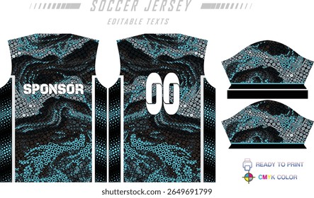Soccer jersey pattern design background for soccer kit, football kit, bicycle, e-sport, basketball, t-shirt mockup template. Fabric pattern. Abstract background. Vector Illustration. 