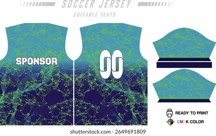 Soccer jersey pattern design background for soccer kit, football kit, bicycle, e-sport, basketball, t-shirt mockup template. Fabric pattern. Abstract background. Vector Illustration. 