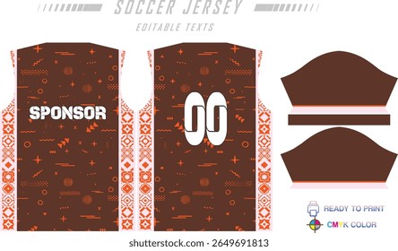 Soccer jersey pattern design background for soccer kit, football kit, bicycle, e-sport, basketball, t-shirt mockup template. Fabric pattern. Abstract background. Vector Illustration. 