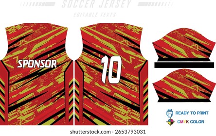 Soccer jersey pattern design background for soccer kit, football kit, bicycle, e-sport, basketball, t-shirt mockup template. Fabric pattern. Abstract background. Vector Illustration.