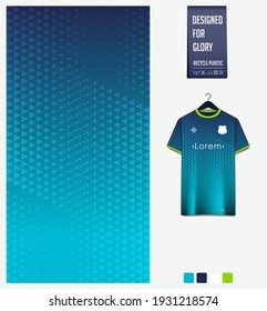 Soccer jersey pattern design  Geometric pattern blue abstract background for soccer kit  football kit  bicycle  e  sport  basketball  t  shirt mockup template  Fabric pattern  Sport background  Vector