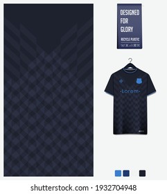 Diseño de patrones de jersey de fútbol. Patrón geométrico sobre fondo gris abstracto para equipo de fútbol, equipo de fútbol, bicicleta, e-sport, baloncesto, plantilla de maqueta de camisetas. Patrón de tejido.Fondo deportivo. Vector