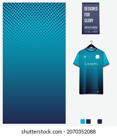 Soccer jersey pattern design  Geometric pattern blue background for soccer kit  football kit  bicycle  e  sport  basketball  t  shirt mockup template  Fabric pattern  Abstract background  Vector 