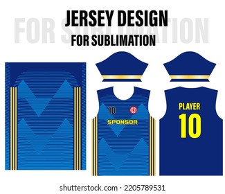 Diseño de patrón de jersey de fútbol.Camiseta de sublimación 019