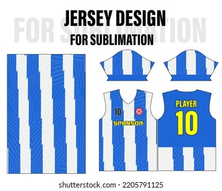 Diseño de patrón de jersey de fútbol.Camiseta de sublimación 017