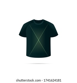 La camiseta de fútbol con sombra. Equipo verde. Ilustración vectorial.