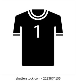 soccer jersey shirt icon on white background