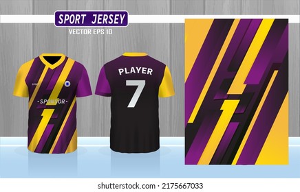 Soccer jersey sport mockup template for football kit or activewear uniform for your custom made team or any occasion, Everything is edible, resizable and color change. T-shirt sport design template.
