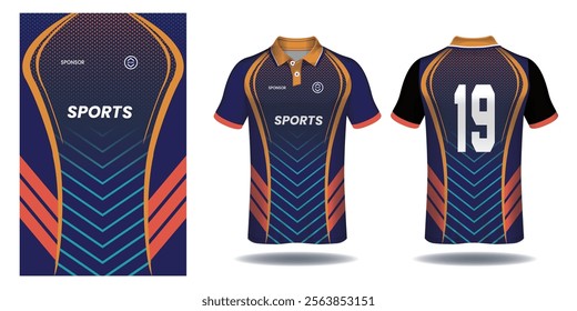Soccer jersey sport shirt design template