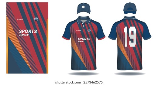 Soccer jersey sport shirt design template