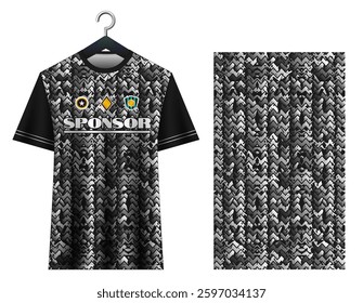 Soccer jersey sport shirt design template.