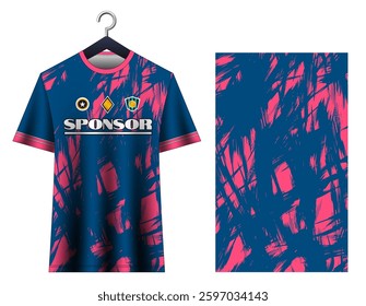 Soccer jersey sport shirt design template.