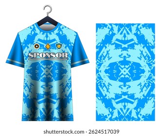 Soccer jersey sport shirt design template.