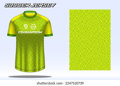 Soccer jersey sport t-shirt design mockup for football club